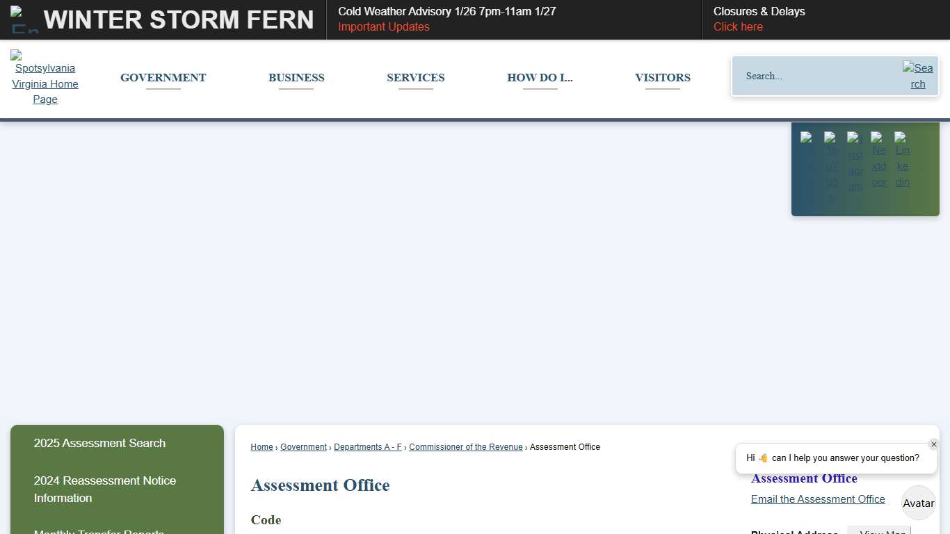 Assessment Office Spotsylvania County, VA